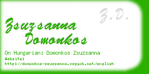 zsuzsanna domonkos business card